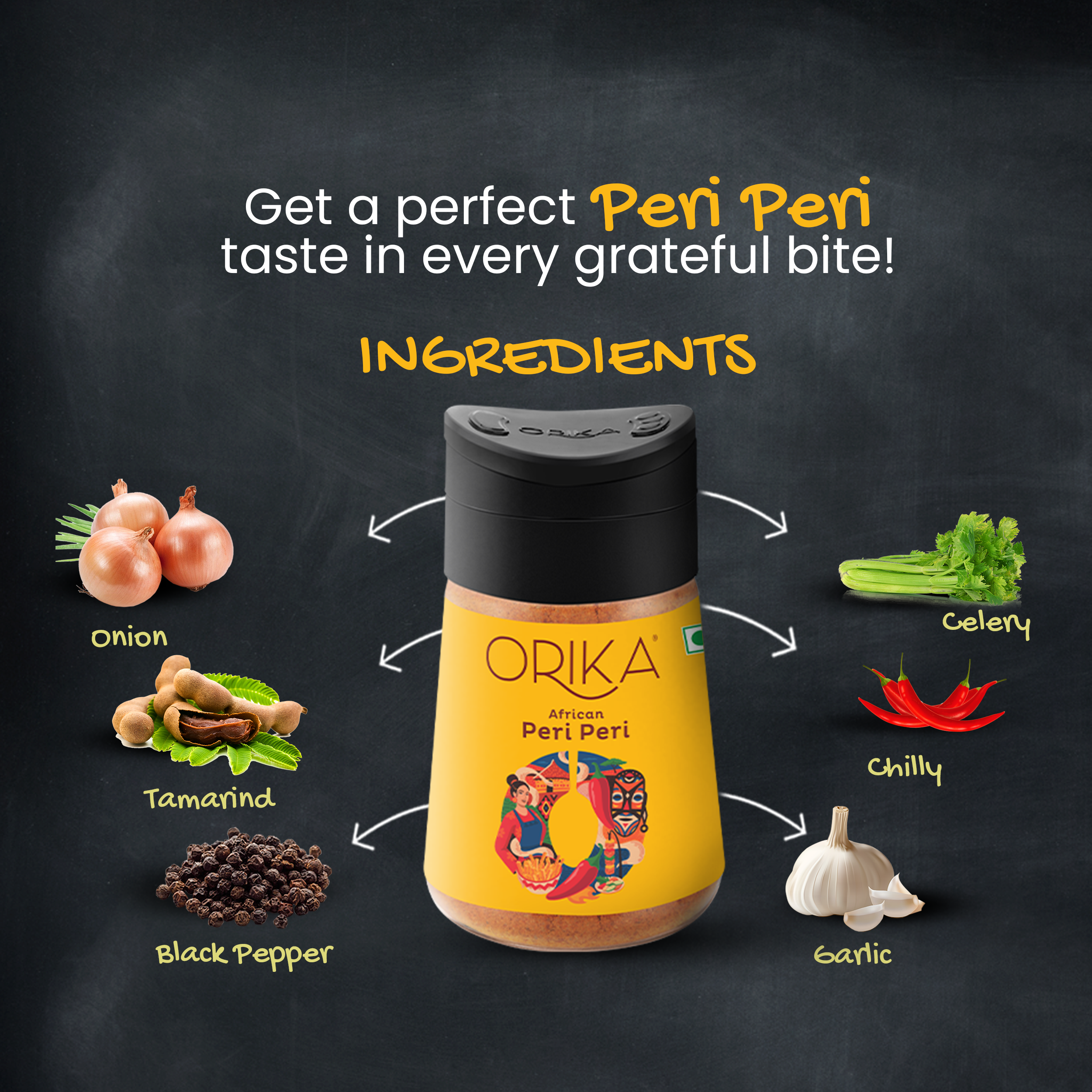 Orika Combo of Korean Seasoning, Red Chilli Flakes & African Per Peri Seasoning